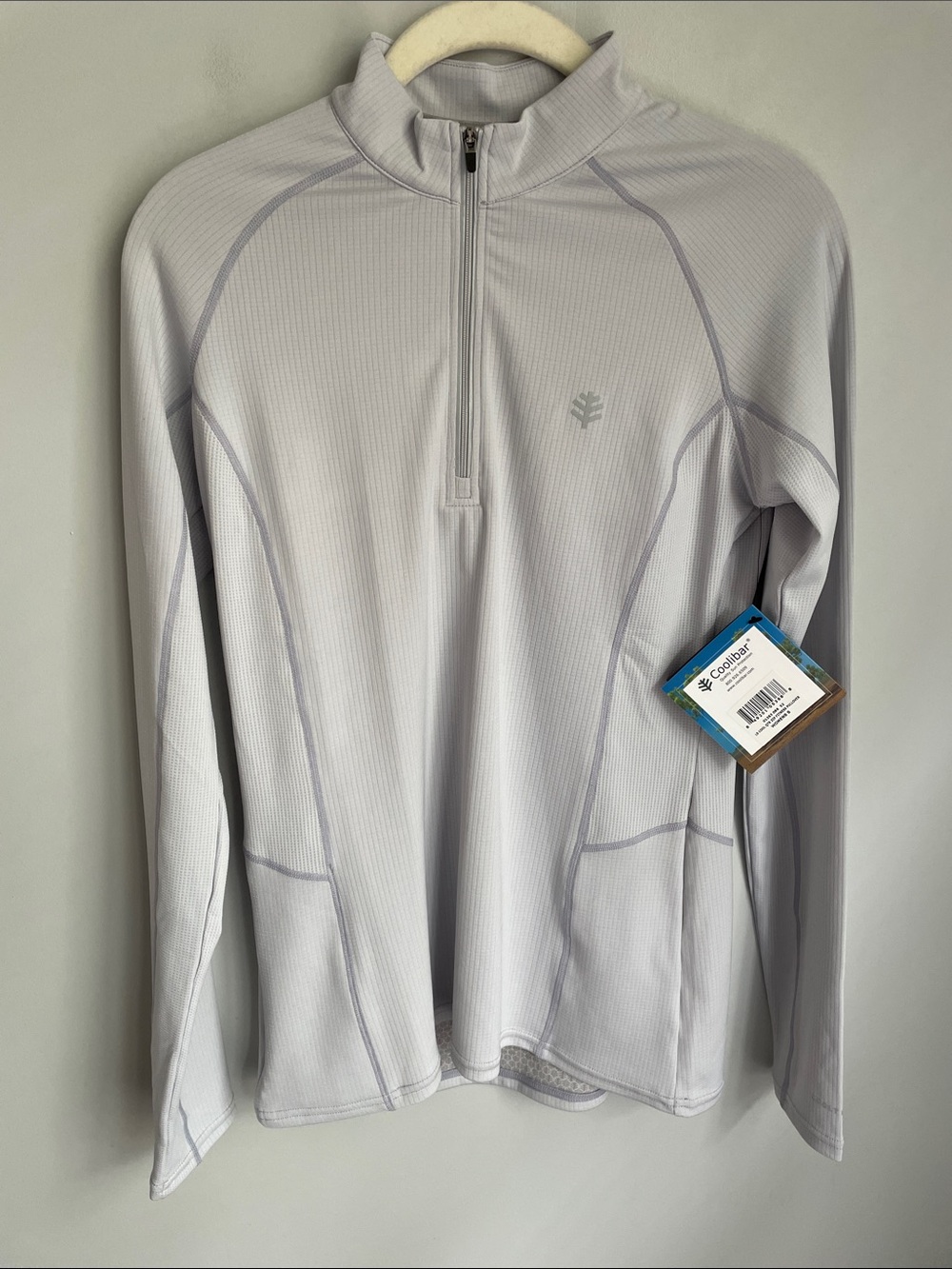 Coolibar Gray Women’s 1/4 Zip Sun Protection Long Sleeve Pullover Size Small